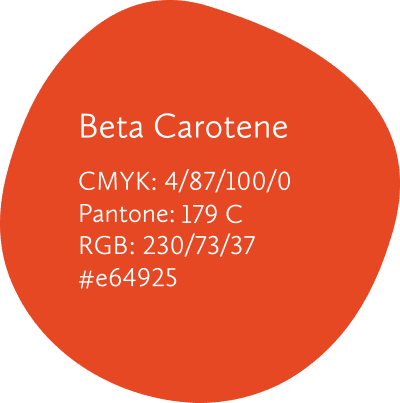Brand beta-carotene swatch