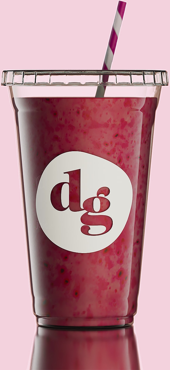 Rendering of Daily Goods smoothie cup.